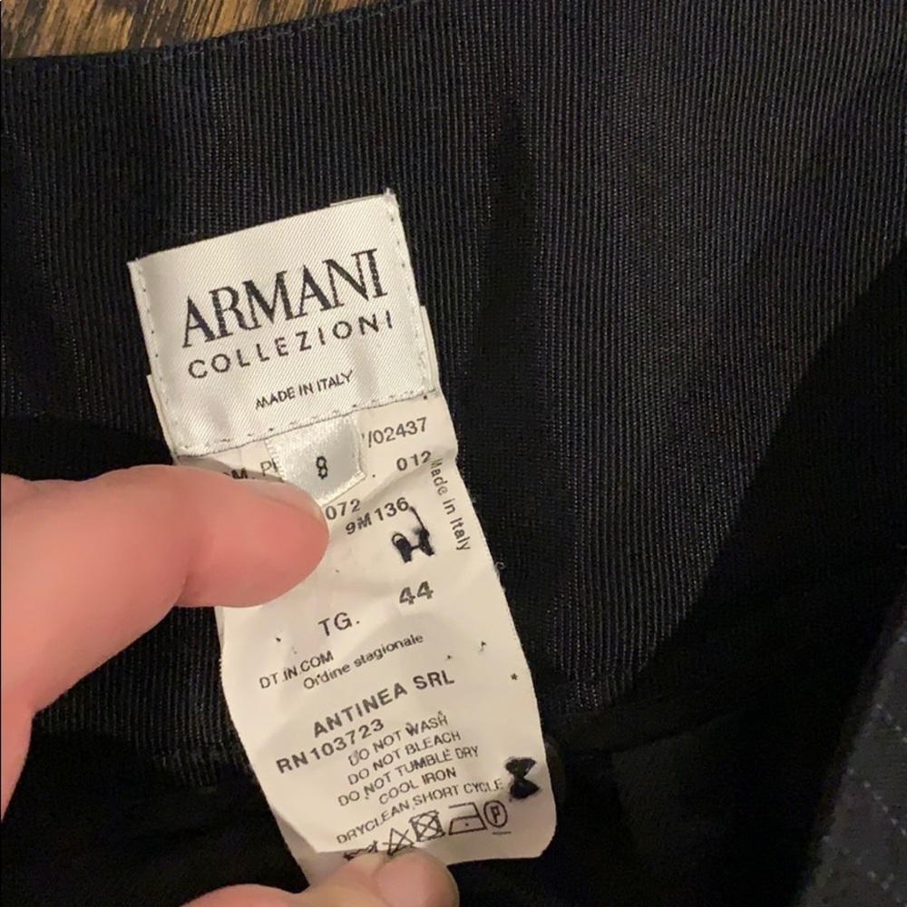 Armani Collezioni Black Wide-Leg Trousers - Picture 2 of 7